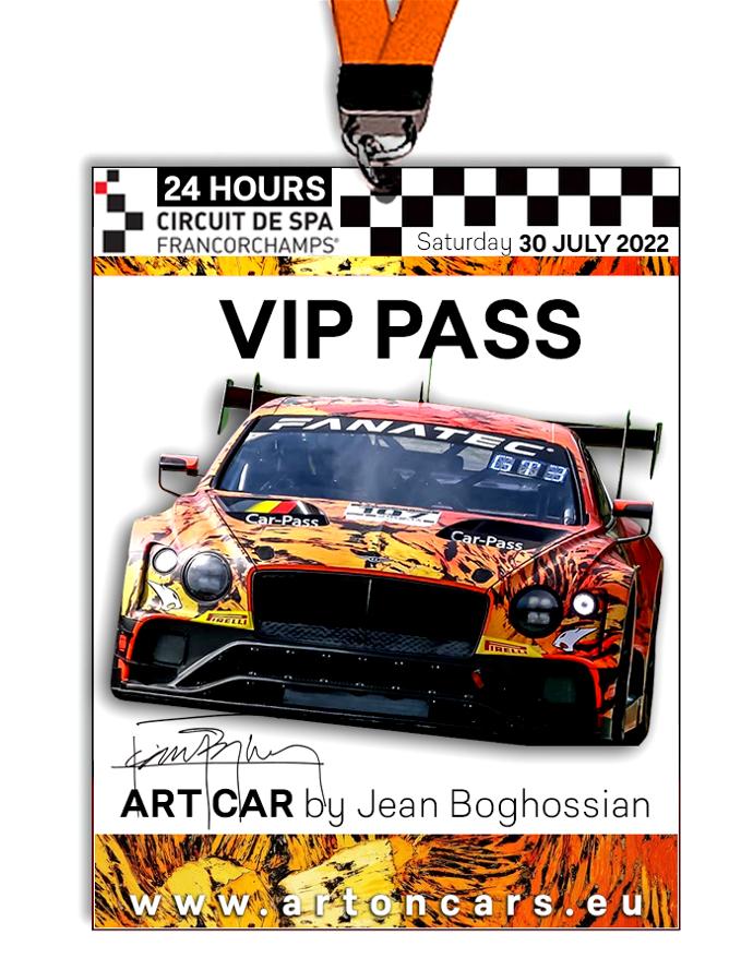 PASS VIP ART CAR Spa-Francorchamps 1 personne
