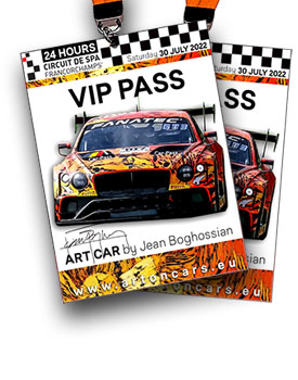 PASS VIP ART CAR Spa-Francorchamps 2 personnes-MCP